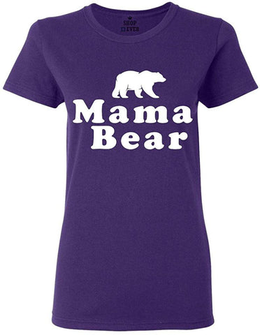 Mama Bear Women's T-Shirt Purple