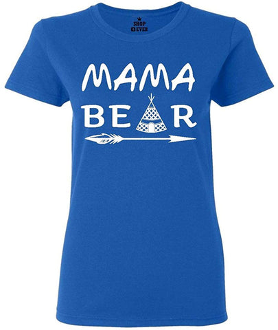 Mama Bear pee Women's T-Shirt Blue