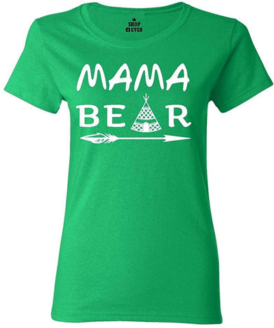 Mama Bear pee Women's T-Shirt Green