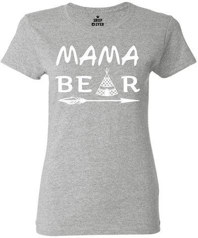 Mama Bear pee Women's T-Shirt Grey