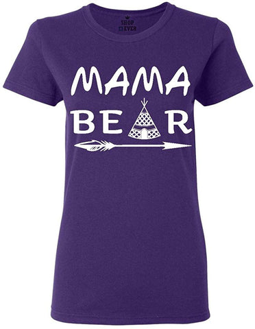 Mama Bear pee Women's T-Shirt Purple