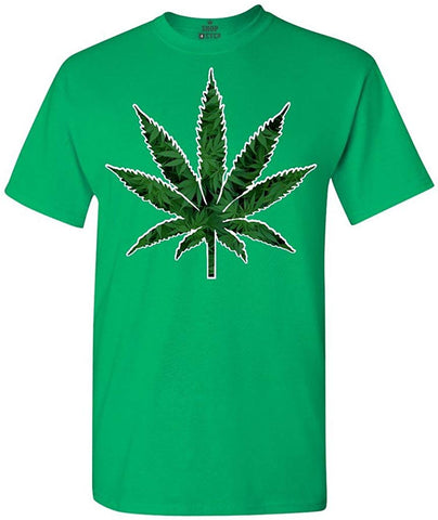 Marijuana Leaf Weed Smokers T-Shirt Green