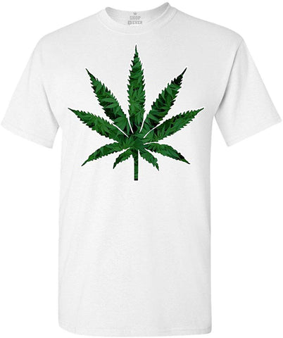 Marijuana Leaf Weed Smokers T-Shirt White