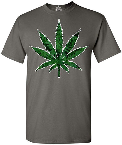 Marijuana Leaf Weed Smokers T-Shirt gray